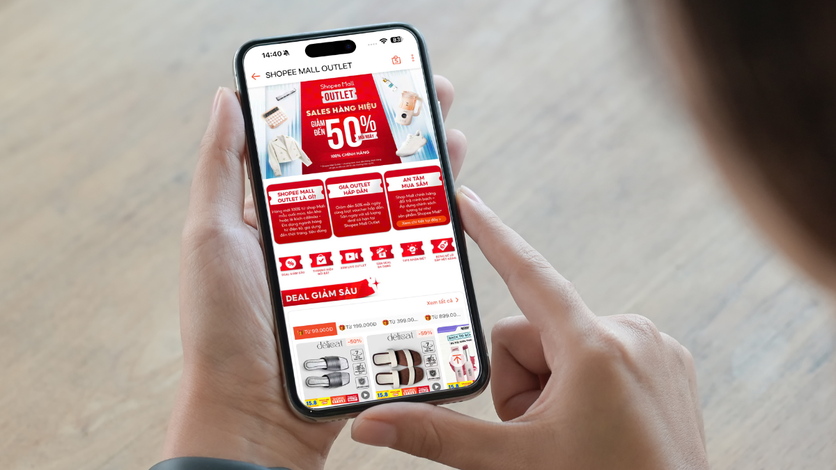 Shopee Mall Outlet: Săn hàng chính hãng cùng deal và voucher hấp dẫn